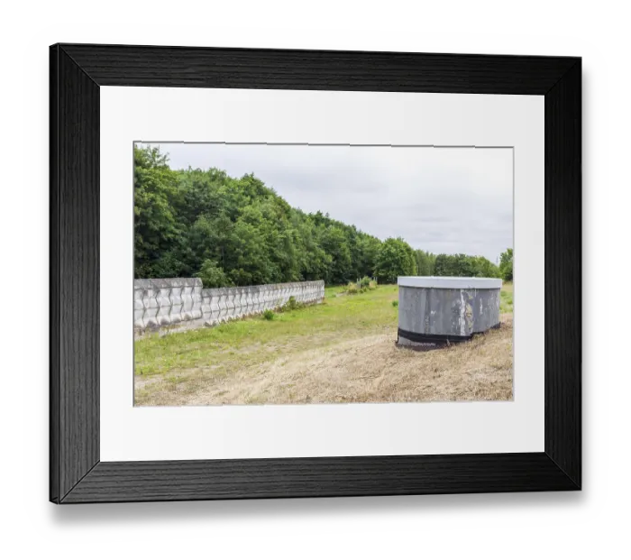 Framed Print : Former foundation of the observation tower BT 11 at the border fortification of the former inner-German border