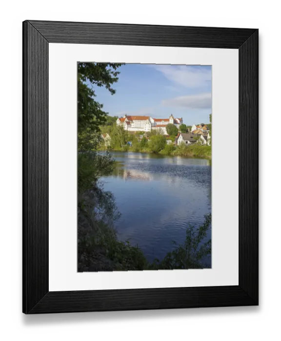 Framed Print : Town view with castle and Zwickauer Mulde
