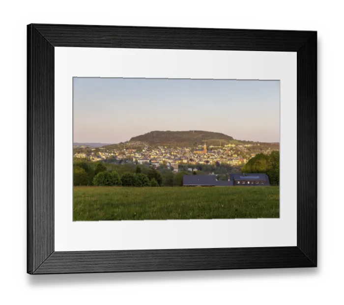 Framed Print : View of Annaberg-Buchholz with St Annen church and the Pohlberg