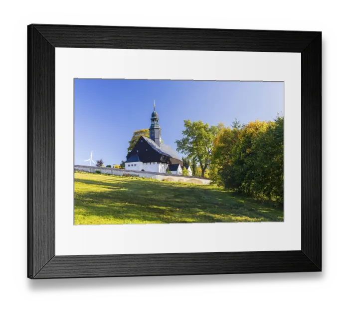Framed Print : Historic fortified church in Dornthal Framed Print : Historic fortified church in Dornthal