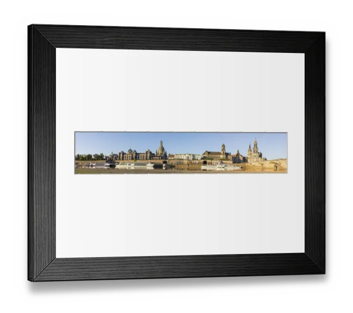 Framed Print : Panoramic view of the Elbe river with steamers Framed Print : Panoramic view of the Elbe river with steamers