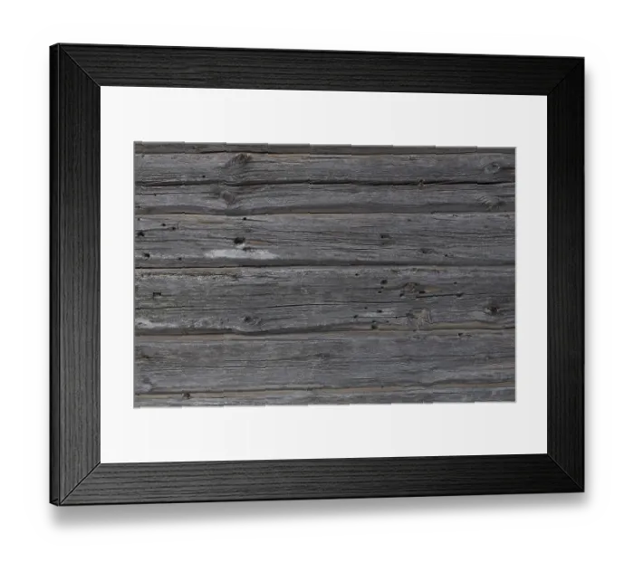 Framed Print : Closeup of old log wall texture, Lapland, Finland