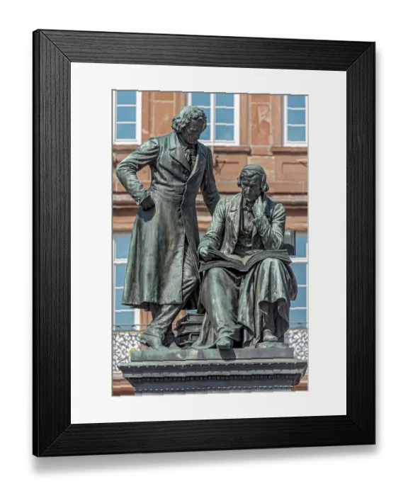 Framed Print : Monument Brothers Jakob and Wilhelm Grimm Framed Print : Monument Brothers Jakob and Wilhelm Grimm