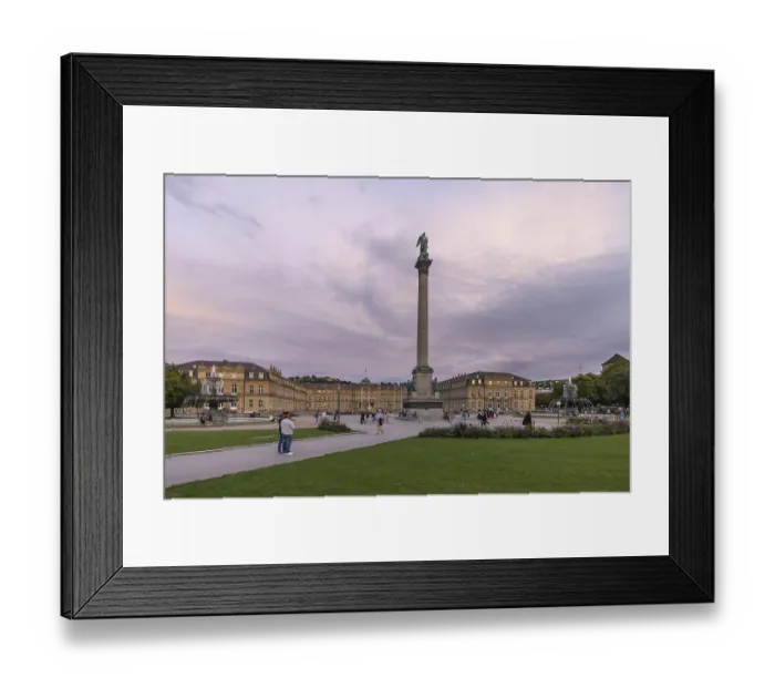 Framed Print : Evening atmosphere at Schlossplatz Stuttgart
