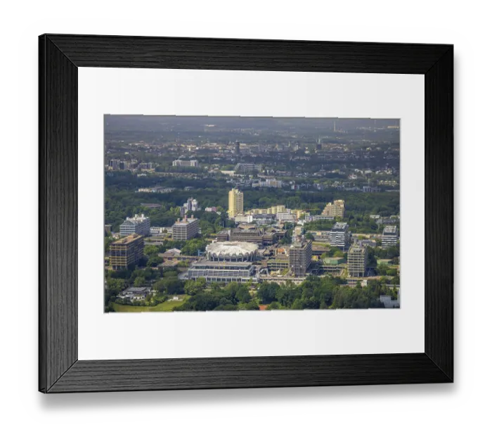 Framed Print : Aerial view, RUB, Ruhr-University Bochum Framed Print : Aerial view, RUB, Ruhr-University Bochum