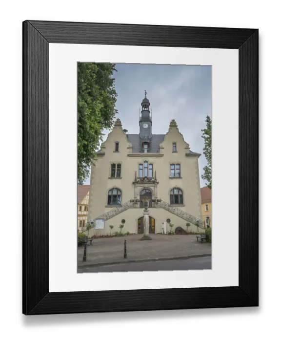 Framed Print : Town hall, Am Markt, Mockern Framed Print : Town hall, Am Markt, Mockern