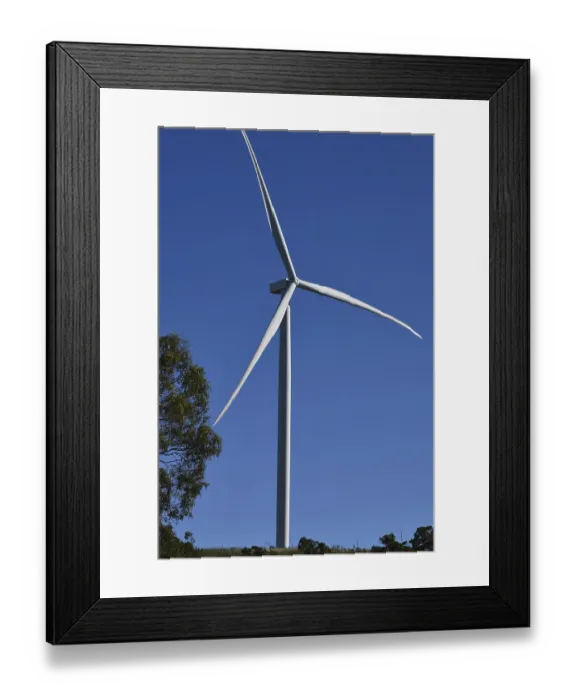 Framed Print : Wind turbines at the Coopers Gap Wind Farm