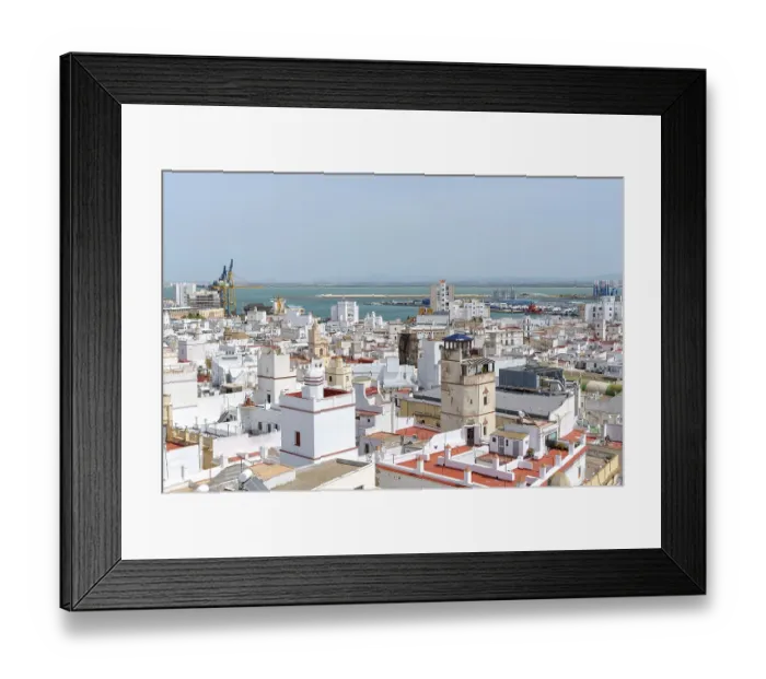 Framed Print : View from the Torre Tavira over the historic centre of Cadiz Framed Print : View from the Torre Tavira over the historic centre of Cadiz