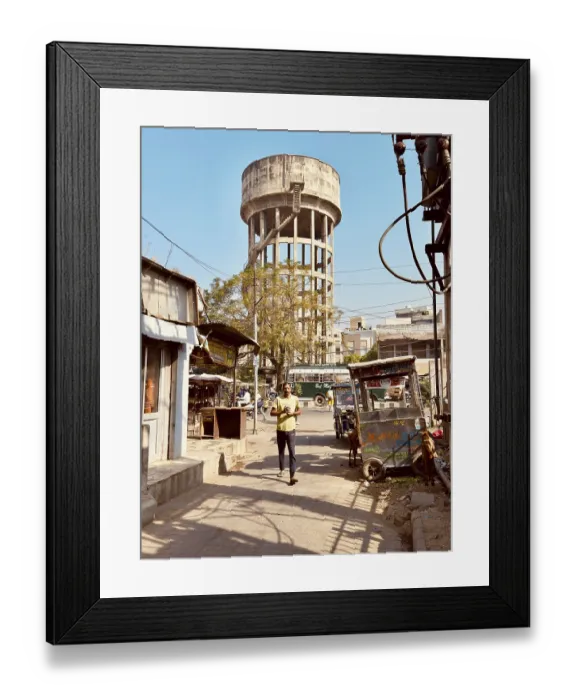 Framed Print : Elevated water tank in Amritsar, Punjab, India