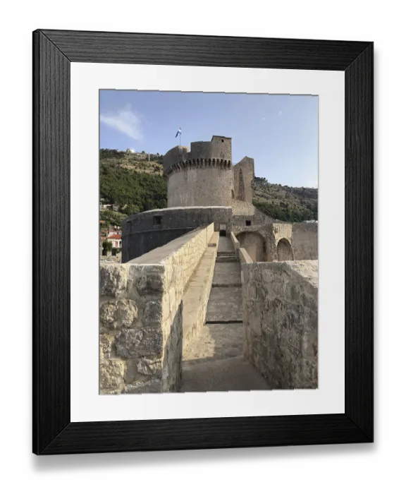 Framed Print : Massive historic stone structure with watchtower Framed Print : Massive historic stone structure with watchtower