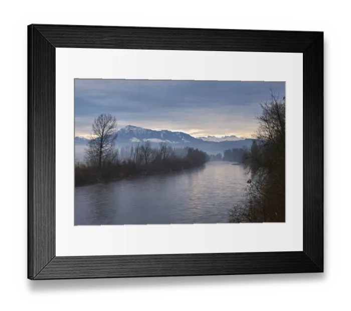 Framed Print : Morning atmosphere at the river Reuss