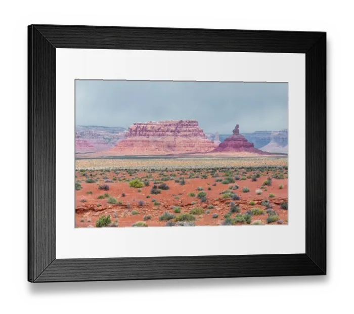 Framed Print : Valley of the Gods, elevated view Framed Print : Valley of the Gods, elevated view