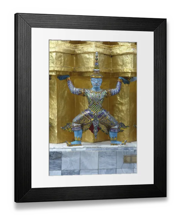 Framed Print : Sculpture at the Grand Palace in Bangkok, Thailand