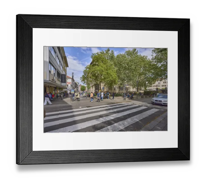 Framed Print : Pedestrian zone, street, square Framed Print : Pedestrian zone, street, square