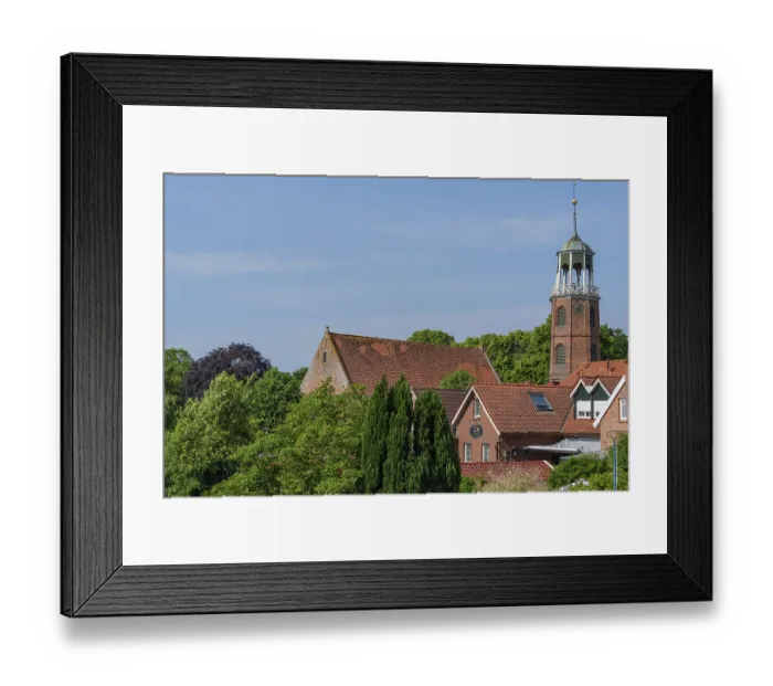 Framed Print : Maltese church tower surrounded by brick buildings and red roofs Framed Print : Maltese church tower surrounded by brick buildings and red roofs