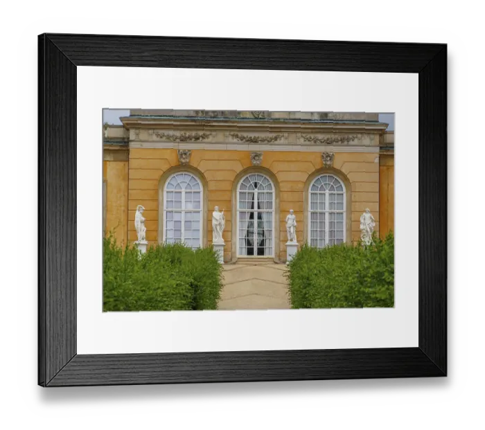 Framed Print : Baroque building with white statues Framed Print : Baroque building with white statues