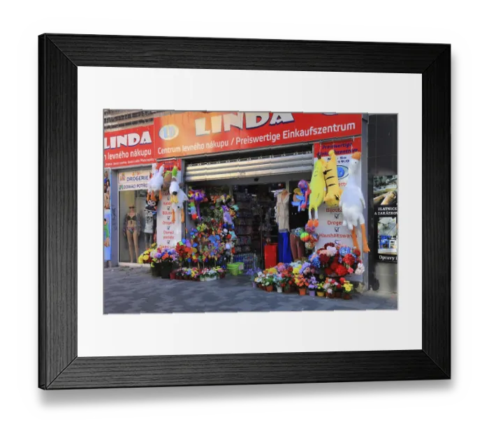 Framed Print : Department stores in the city centre