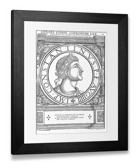 Framed Print : Constantine V, (born 718, died 14 September 775) was Byzantine emperor from 741 until his death
