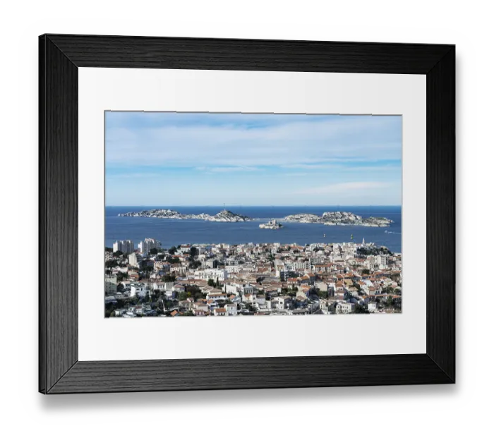 Framed Print : View of the Mediterranean Sea, chateau d'if