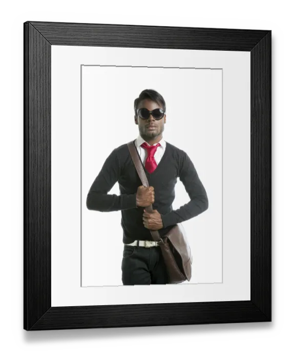 Framed Print : Androginous look black african model fashion look Framed Print : Androginous look black african model fashion look