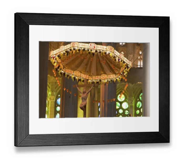 Framed Print : Interior of the basilica, altar with prospectus of the choir organ