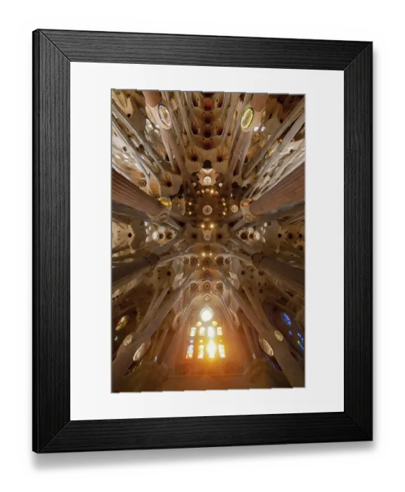Framed Print : Interior of the basilica, Sagrada Familia