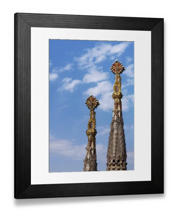 Framed Print : View of two apostle towers, Sagrada Familia Framed Print : View of two apostle towers, Sagrada Familia