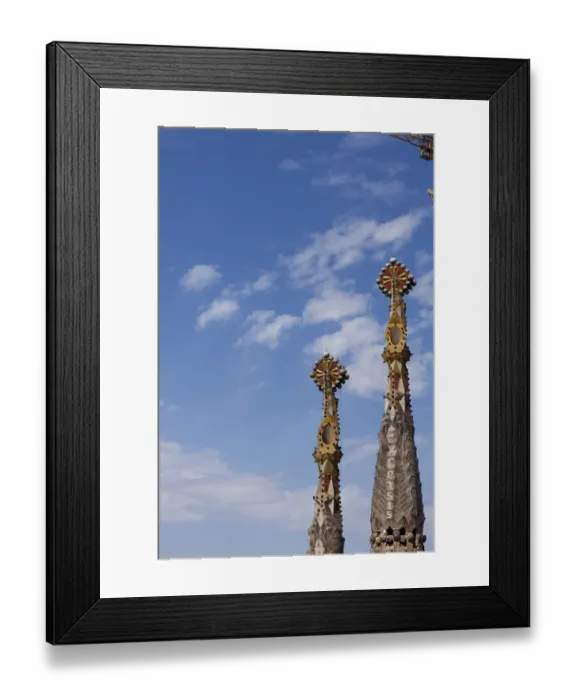 Framed Print : View of two apostle towers, Sagrada Familia Framed Print : View of two apostle towers, Sagrada Familia
