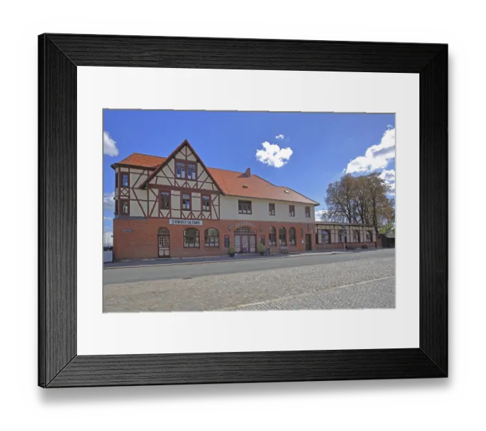Framed Print : Historic railway station building Framed Print : Historic railway station building