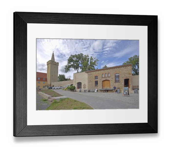 Framed Print : Gothic raven defence tower and defence tower