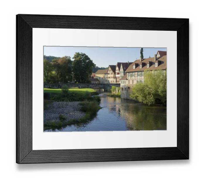 Framed Print : View of a gravel island and the Grasbodele Framed Print : View of a gravel island and the Grasbodele