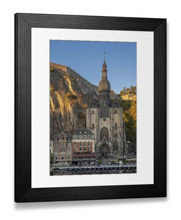 Framed Print : Citadel and 13th-century Gothic Collegiate Church of Notre Dame de Dinant in the city along the river Meuse Framed Print : Citadel and 13th-century Gothic Collegiate Church of Notre Dame de Dinant in the city along the river Meuse
