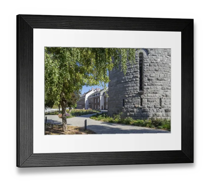 Framed Print : Former Notre-Dame du Sacre Coeur boarding school and chapel at the Our Lady of Beauraing