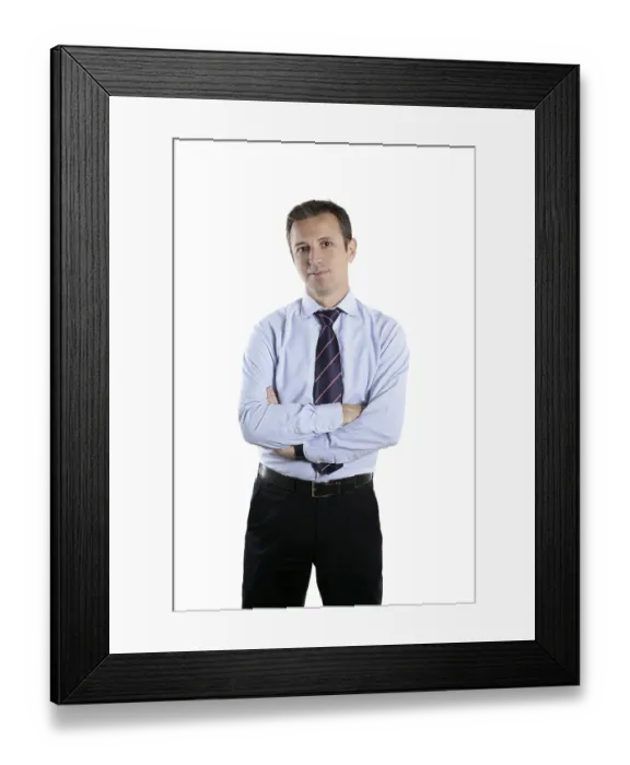 Framed Print : Businessman middle age crossed arms tie Framed Print : Businessman middle age crossed arms tie