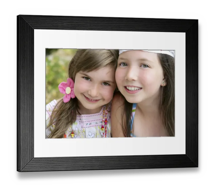Framed Print : Closeup portrait of two little happy beautiful girl sisters Framed Print : Closeup portrait of two little happy beautiful girl sisters