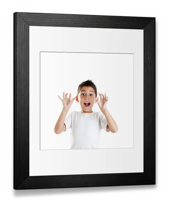Framed Print : Children with funny expression gesture open hand fingers isolated on white Framed Print : Children with funny expression gesture open hand fingers isolated on white