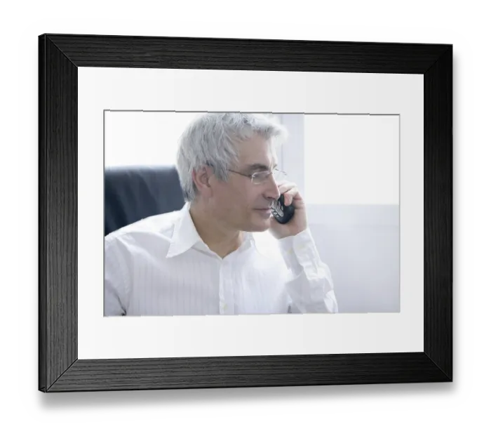 Framed Print : Businessman portrait calling phone