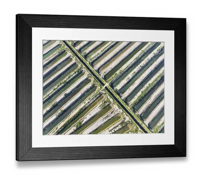 Framed Print : Saline ponds at the salt works of Isla Cristina