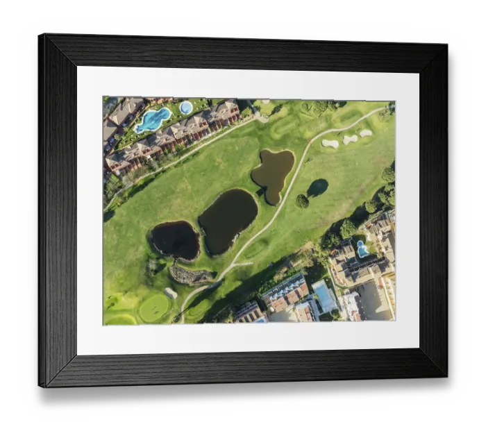 Framed Print : Fairway framed by housing estates at the Islantilla Golf Resort