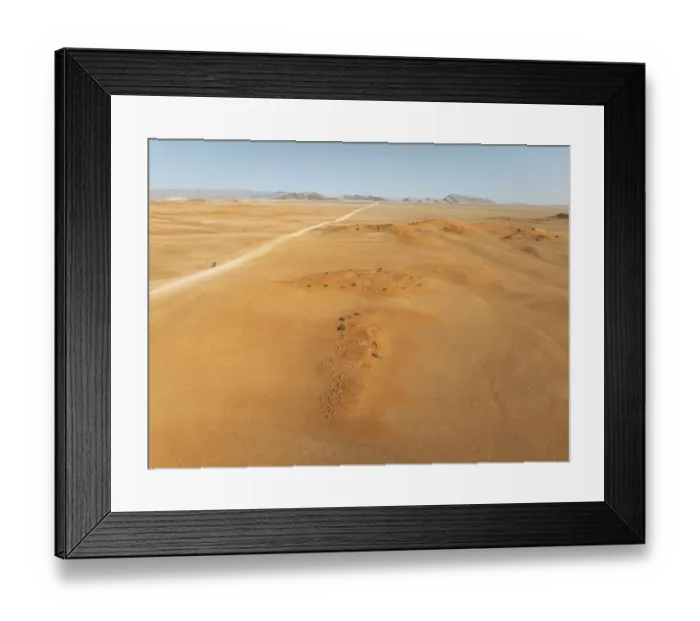 Framed Print : The C14 gravel road at the edge of the Namib Desert