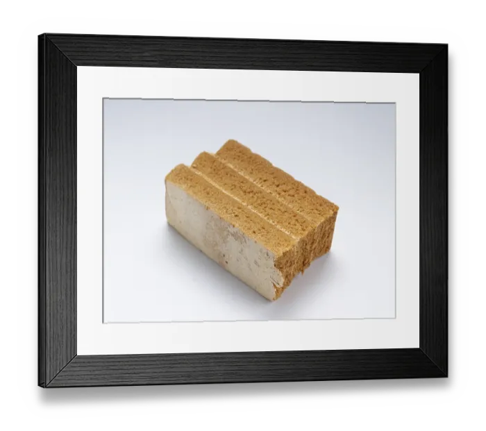 Framed Print : Fruit pastille on a white background