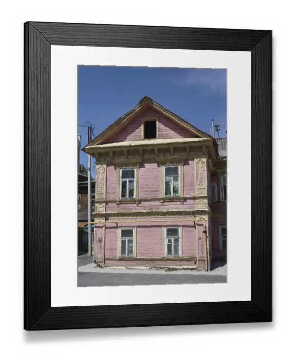 Framed Print : Wooden residential building of the early 20th century