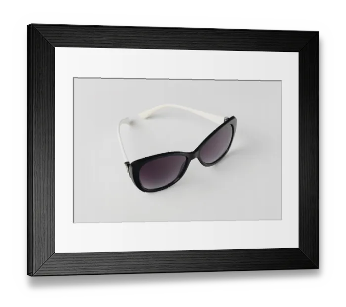 Framed Print : Sunglasses isolated on white background Framed Print : Sunglasses isolated on white background