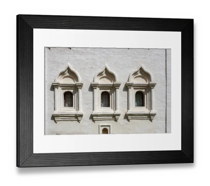 Framed Print : Windows with bars in an old stone monastery Framed Print : Windows with bars in an old stone monastery