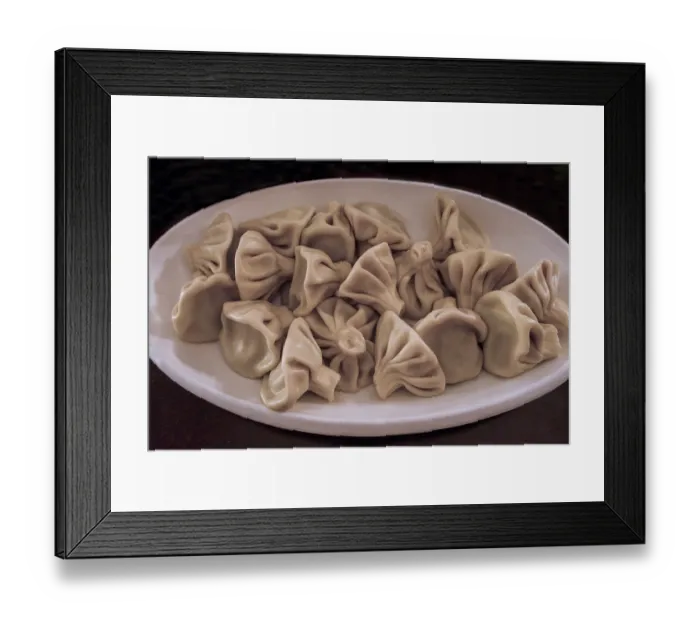 Framed Print : Khinkali on a plate, georgian cuisine Framed Print : Khinkali on a plate, georgian cuisine