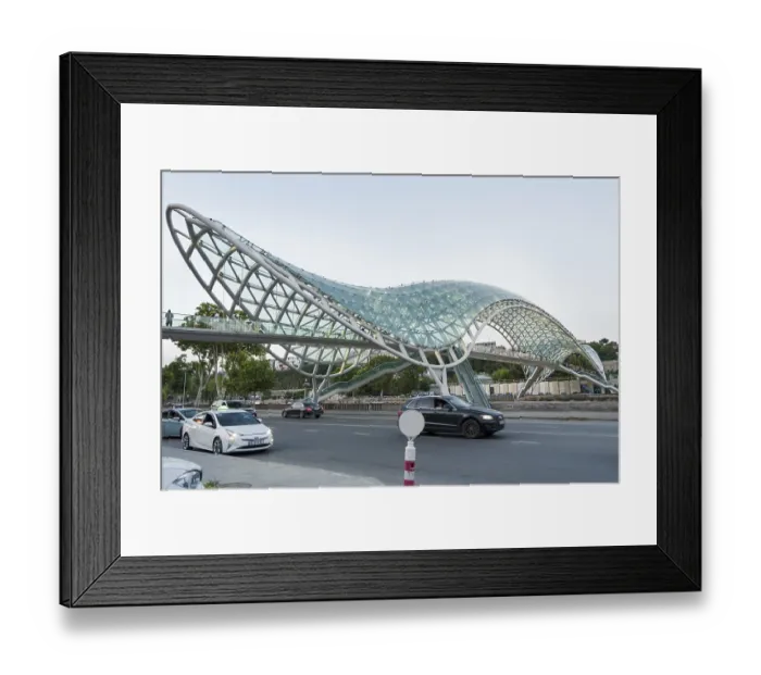 Framed Print : Glass Peace Bridge in Tbilisi, Georgia Framed Print : Glass Peace Bridge in Tbilisi, Georgia