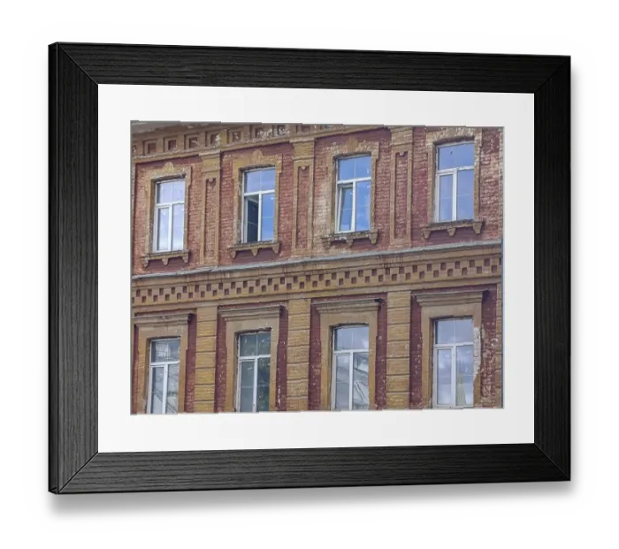 Framed Print : Fragment of an old red brick house Framed Print : Fragment of an old red brick house