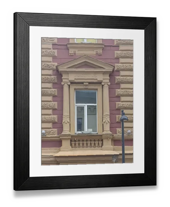 Framed Print : Fragment of a building in the Art Nouveau style