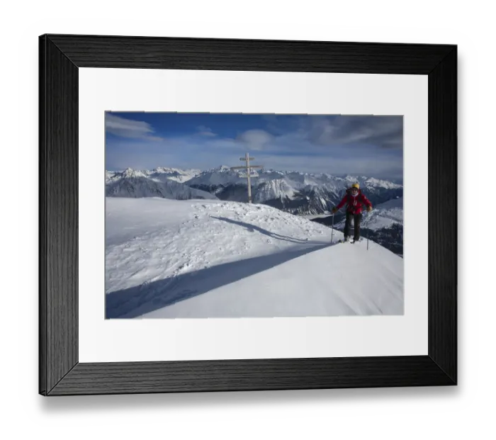 Framed Print : At the summit, ski tour to the Nockenkopf Framed Print : At the summit, ski tour to the Nockenkopf