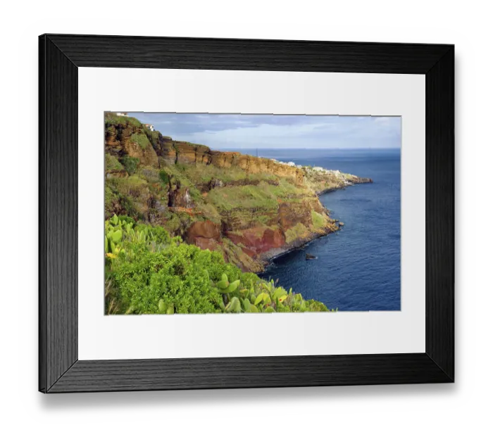 Framed Print : Ponta do Garajau viewpoint at the statue of Christ